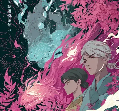 漫画角色设定草稿与风格参考图对比